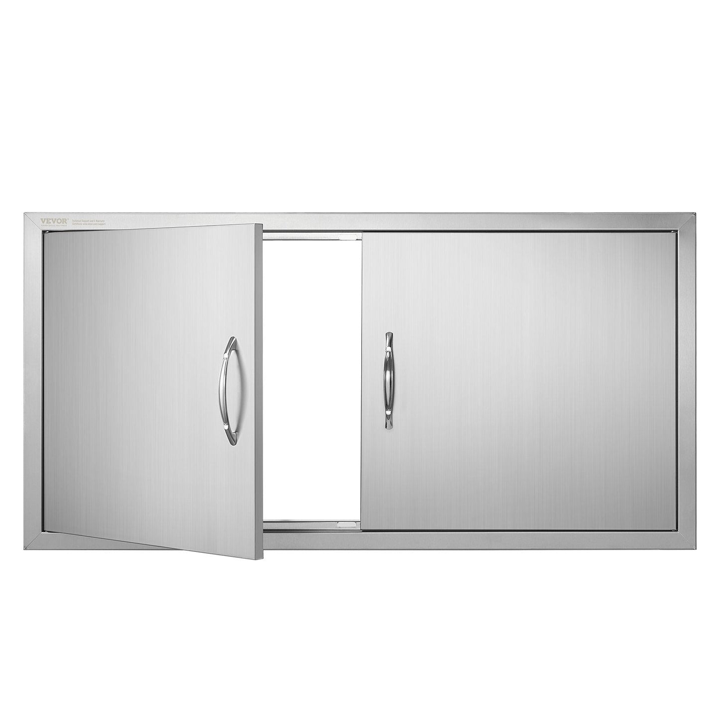 Stainless Steel Double BBQ Kitchen Access Door, 1x0.5m, Easy Install
