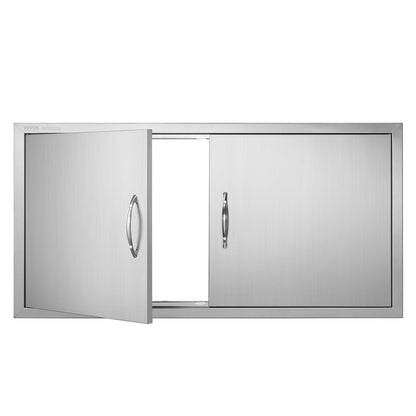 Stainless Steel Double BBQ Kitchen Access Door, 1x0.5m, Easy Install