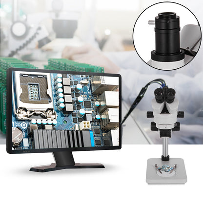 Trinocular Stereo Microscope 3.5X-90X with Adjustable Stand for Lab Use