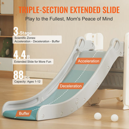 VEVOR Toddler Slide, Kid Slide for Toddlers Age 1-12 with Climbable Ladders & Bus