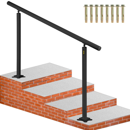 VEVOR Handrail for Outdoor Steps Aluminum Stair
Handrail Fit 0-5 Steps w/ Installation