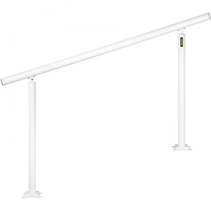 VEVOR Handrail for Outdoor Steps Aluminum Stair 
Handrail Fit 0-5 Steps w/ Installation Kit