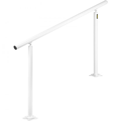 VEVOR Handrail for Outdoor Steps Aluminum Stair 
Handrail Fit 0-5 Steps w/ Installation Kit