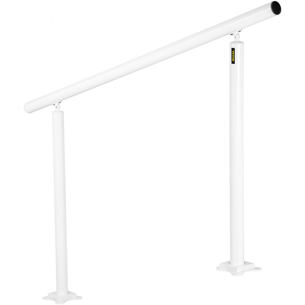 VEVOR Handrail for Outdoor Steps Aluminum Stair 
Handrail Fit 0-5 Steps w/ Installation Kit
