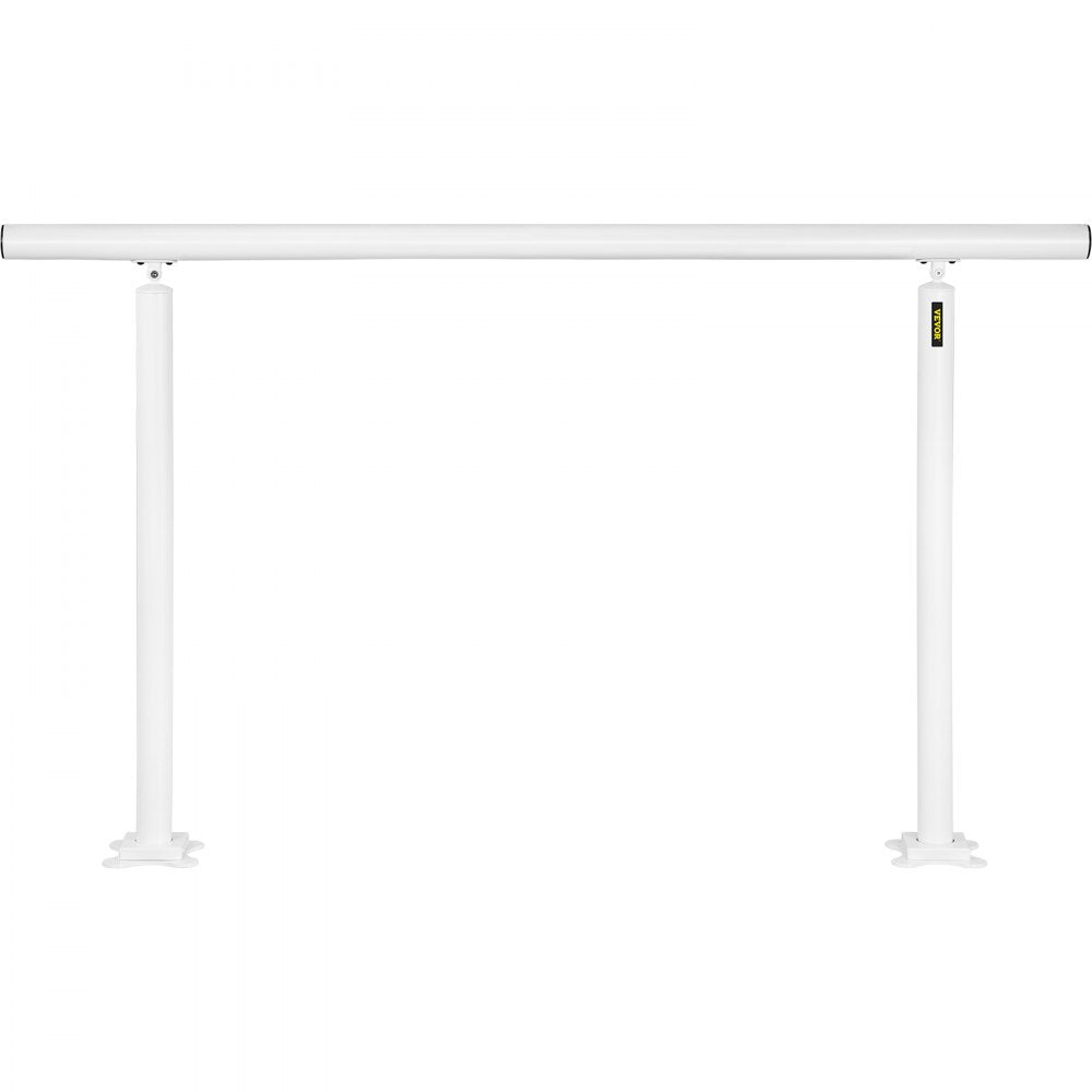 VEVOR Handrail for Outdoor Steps Aluminum Stair 
Handrail Fit 0-5 Steps w/ Installation Kit
