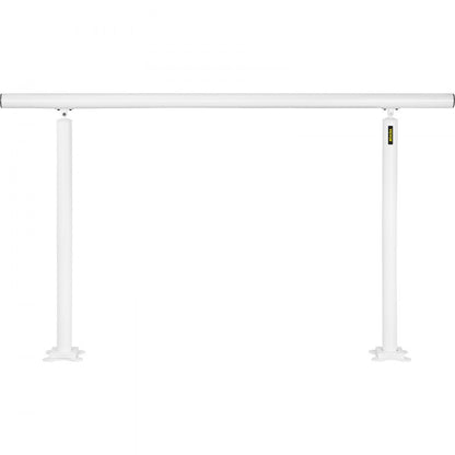 VEVOR Handrail for Outdoor Steps Aluminum Stair 
Handrail Fit 0-5 Steps w/ Installation Kit