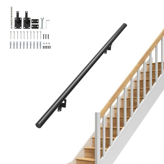 VEVOR Handrail Stair Railing, 152.4CM, Wall Mount Handrails for Indoor Stairs, Thickened