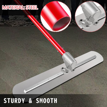 Steel Concrete Bull Float Tool with 3x1.8m Handle & Adjustable Bracket