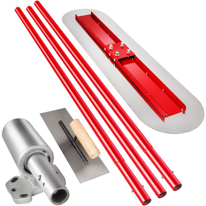 Manganese Steel Concrete Float Tool, 1.2x0.3m, Adjustable Handle, Complete Kit