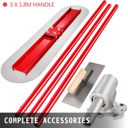 Manganese Steel Concrete Float Tool, 1.2x0.3m, Adjustable Handle, Complete Kit