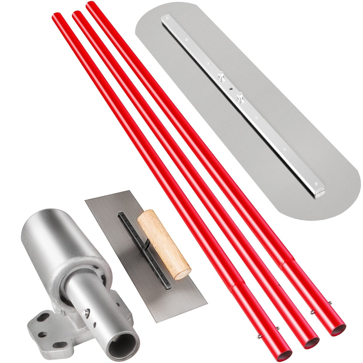 900x200mm Bull Float Concrete Tool with Adjustable Handle & Bracket