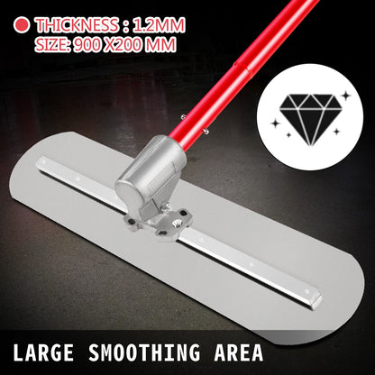 900x200mm Bull Float Concrete Tool with Adjustable Handle & Bracket