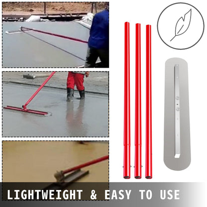 900x200mm Bull Float Concrete Tool with Adjustable Handle & Bracket
