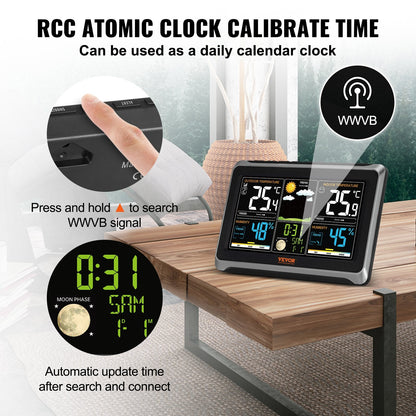 Wireless Indoor Outdoor Weather Station with HD Display & Remote Sensor