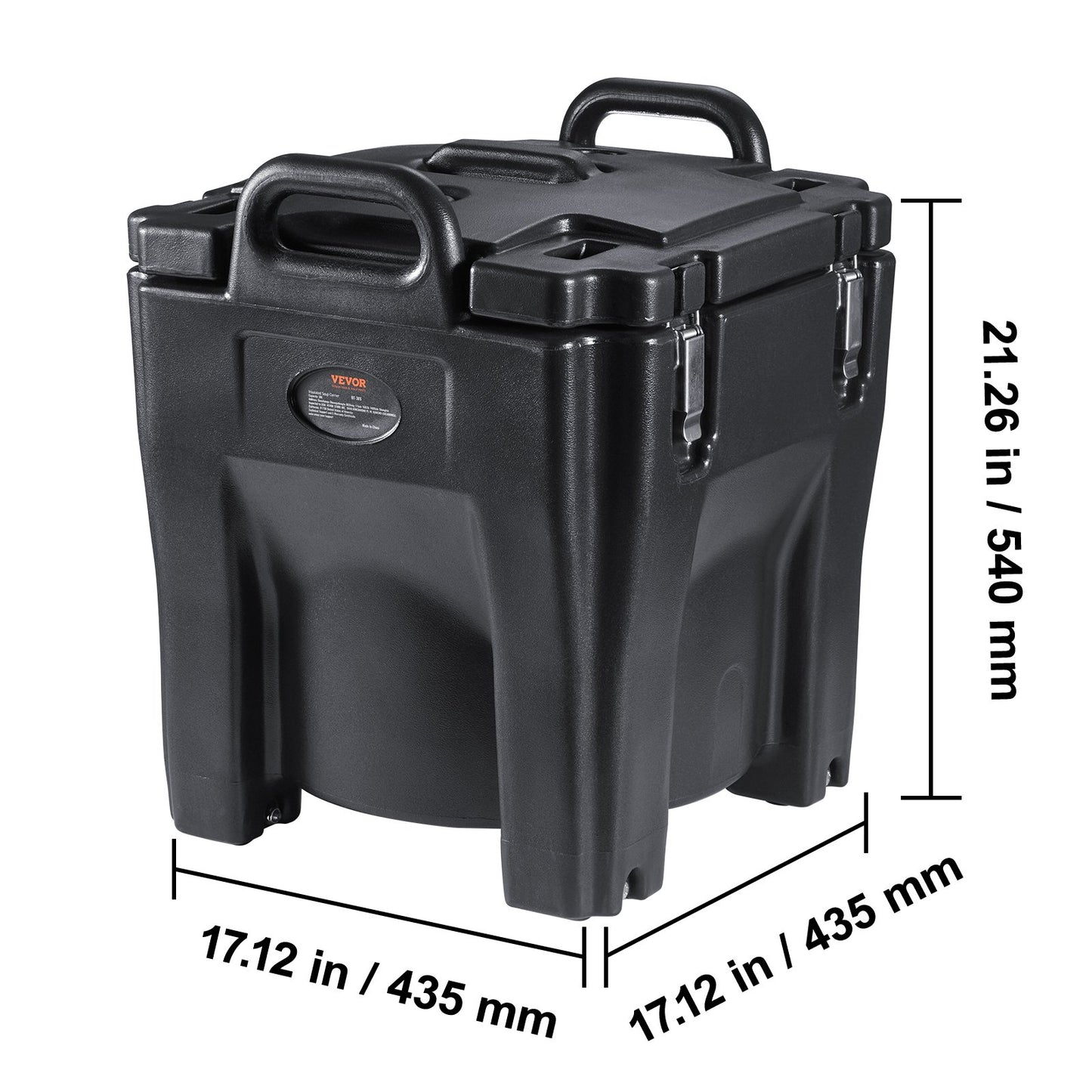 Insulated Food Carrier, 30L Capacity, Stackable Catering Hot Box with Stainless Steel Barrel, Top Load LLDPE Food Warmer with Integral Handles Buckles Stationary Base, for Restaurant Canteen, B