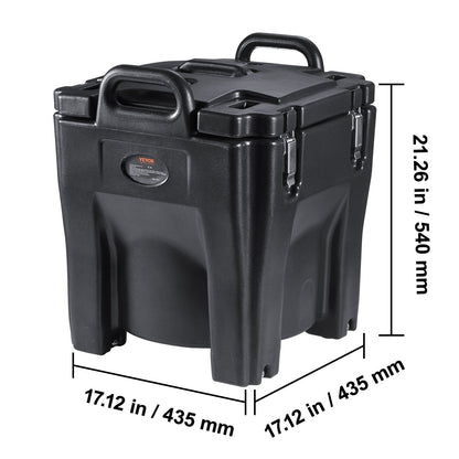 Insulated Food Carrier, 30L Capacity, Stackable Catering Hot Box with Stainless Steel Barrel, Top Load LLDPE Food Warmer with Integral Handles Buckles Stationary Base, for Restaurant Canteen, B