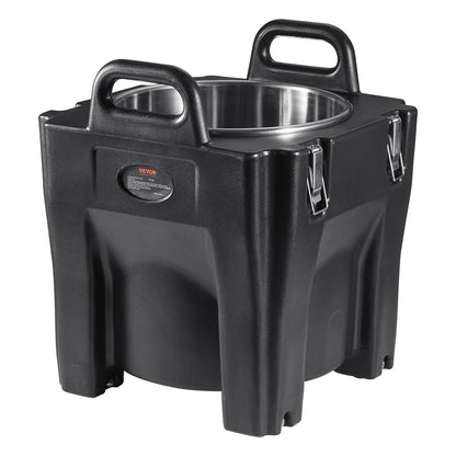 Insulated Food Carrier, 30L Capacity, Stackable Catering Hot Box with Stainless Steel Barrel, Top Load LLDPE Food Warmer with Integral Handles Buckles Stationary Base, for Restaurant Canteen, B