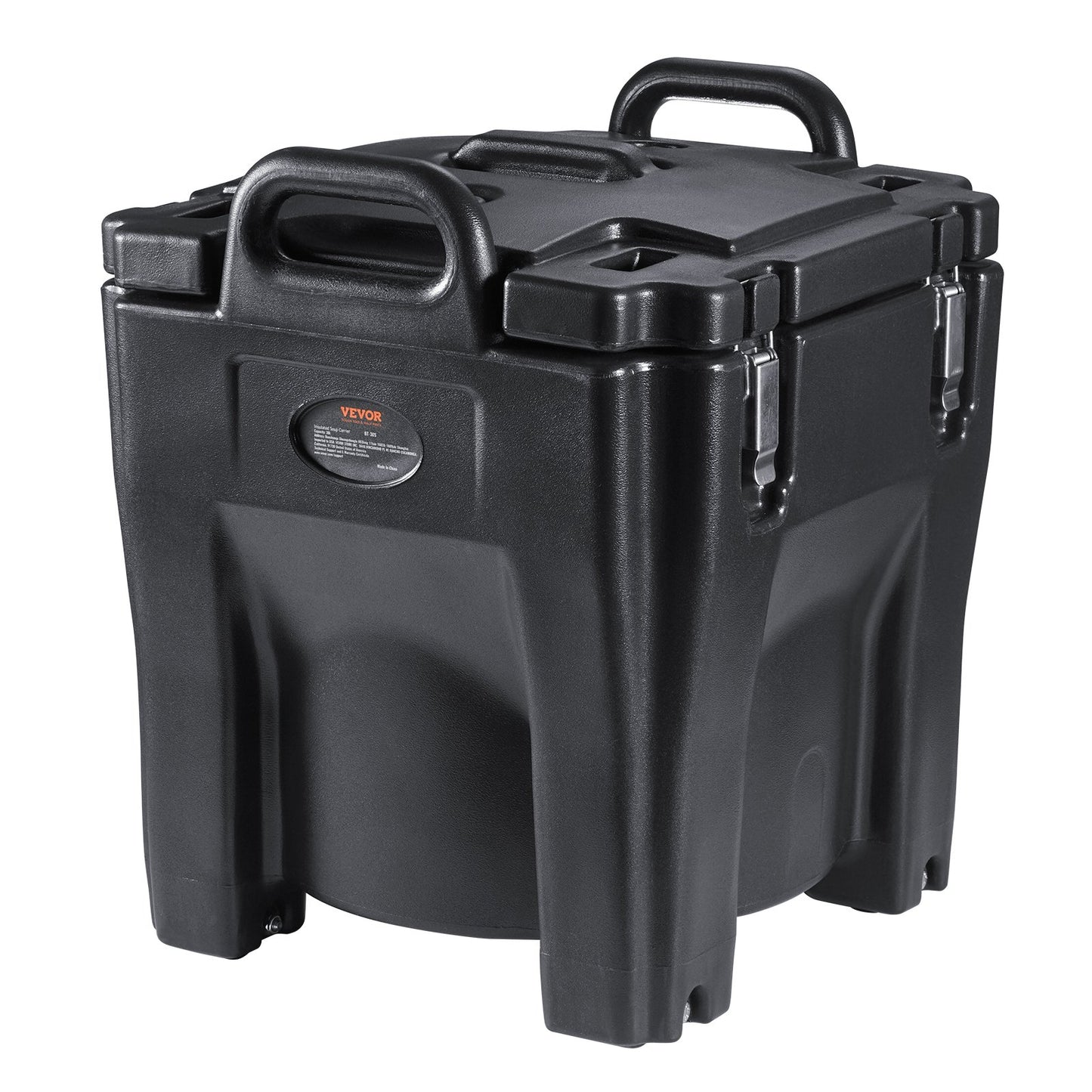 Insulated Food Carrier, 30L Capacity, Stackable Catering Hot Box with Stainless Steel Barrel, Top Load LLDPE Food Warmer with Integral Handles Buckles Stationary Base, for Restaurant Canteen, B
