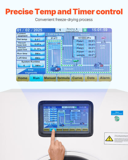 VEVOR Vacuum Freeze Dryer 4-Layer Fruit Vegetable Freeze Drying Machine White