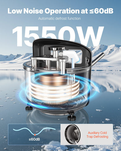 VEVOR Vacuum Freeze Dryer 4-Layer Fruit Vegetable Freeze Drying Machine White