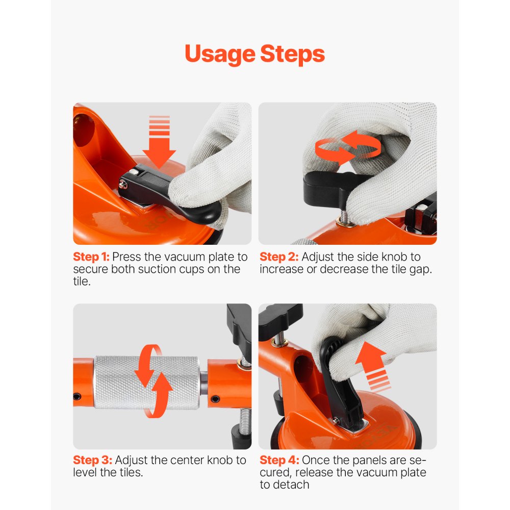 VEVOR Seamless Seam Setter 5" Suction Cup for Countertop Seam Joining & Leveling
