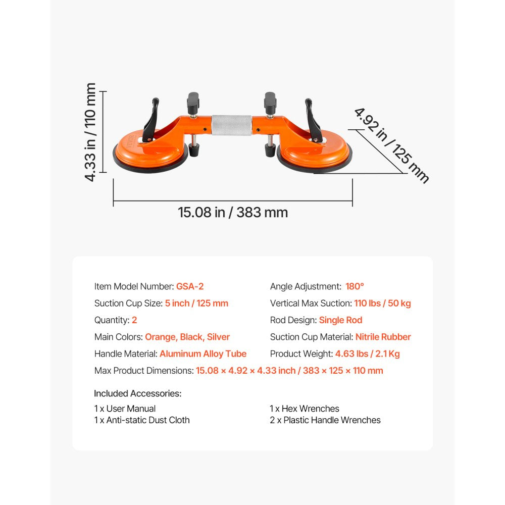 VEVOR Seamless Seam Setter 5" Suction Cup for Countertop Seam Joining & Leveling