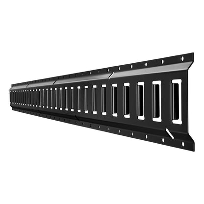E-Track Tie-Down Rail Kit, 8 Pack (1.5m+1.2m+0.6m+0.3m) E Track Rails, 36 Pcs Includes 2 Ratchet Straps & 8 O-Rings & 8 Tie-Offs with D-Ring & 2 Single Slots & 16 End Caps, Fit for Vans Trailers