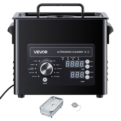 3L Ultrasonic Cleaner, Professional Ultrasonic Cleaner Machine with Knob Control, Stainless Steel Cleaning Machine with Basket and Cleaning Ball, for Watches, Razors, Jewelry, Coins and More