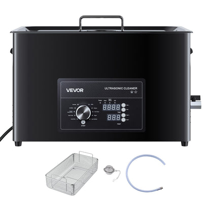 30L Ultrasonic Cleaner, Professional Ultrasonic Cleaner Machine with Knob Control, Stainless Steel Cleaning Machine with Basket and Cleaning Ball, for Watches, Razors, Jewelry, Coins and More
