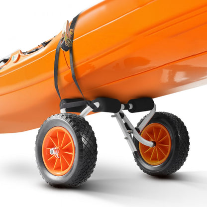 Kayak Cart 90 kg Foldable Canoe Carrier with 25.4 mm Solid Rubber Tires