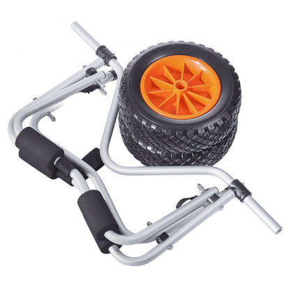 Kayak Cart 90 kg Foldable Canoe Carrier with 25.4 mm Solid Rubber Tires