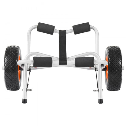 Kayak Cart 113.4 kg Foldable Canoe Carrier with 25.4 cm Solid Rubber Tires