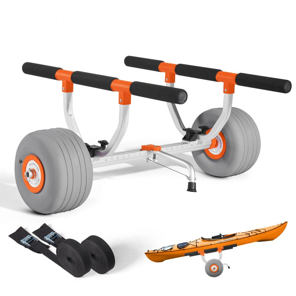 Kayak Cart 158.8 kg Detachable Canoe Carrier w/ 30.5cm Inflatable PU Tires