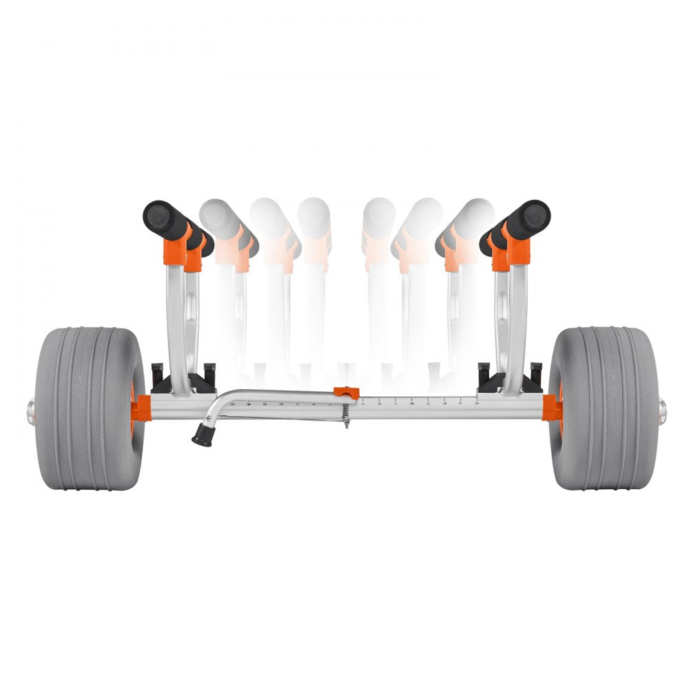 Kayak Cart 158.8 kg Detachable Canoe Carrier w/ 30.5cm Inflatable PU Tires