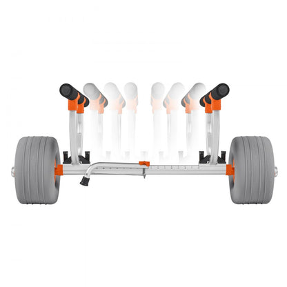 Kayak Cart 158.8 kg Detachable Canoe Carrier w/ 30.5cm Inflatable PU Tires