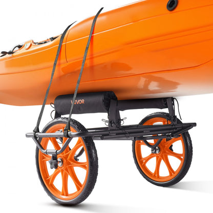 Kayak Cart 149.7 kg Detachable Canoe Carrier w/ 38.1 cm Solid Rubber Tires