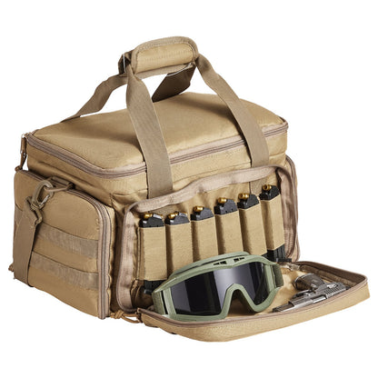 Soft Handgun Case for 4 Pistols with Shoulder Strap, Brown, 1.2 kg, 37×26×23 cm