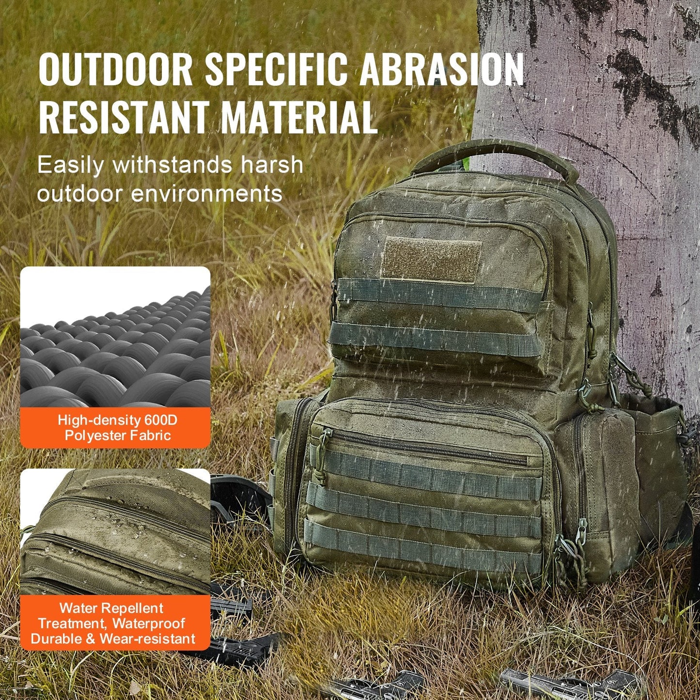 Green Tactical Range Bag for 6 Pistols - Multifunctional and Portable
