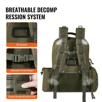 Green Tactical Range Bag for 6 Pistols - Multifunctional and Portable