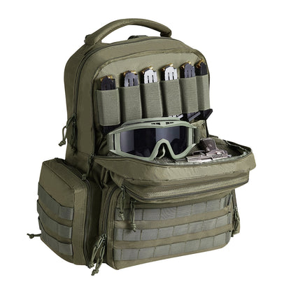 Green Tactical Range Bag for 6 Pistols - Multifunctional and Portable