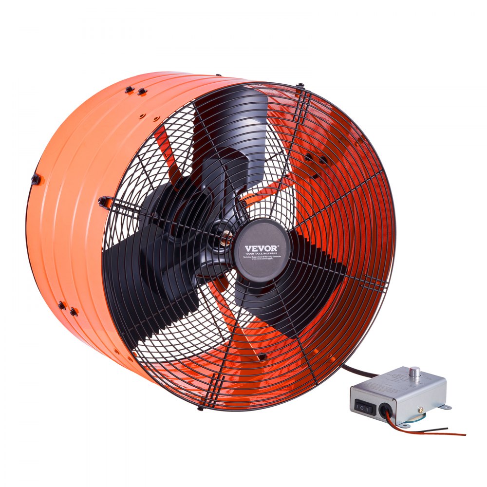 VEVOR 16" Gable Mount Fan 2940 CFM Attic Vent Fan with Adjustable Thermostat