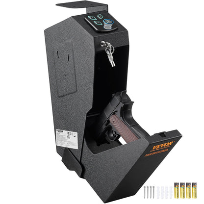 Biometric Pistol Safe with Triple Locking System, Auto Door & EPE Foam Lining