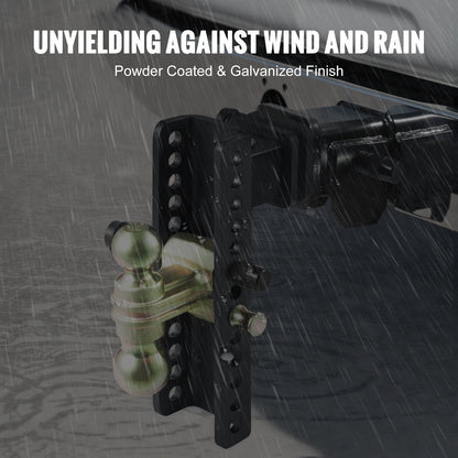Adjustable Trailer Hitch with 25cm Drop & 21.59cm Rise, 6577 kg Capacity