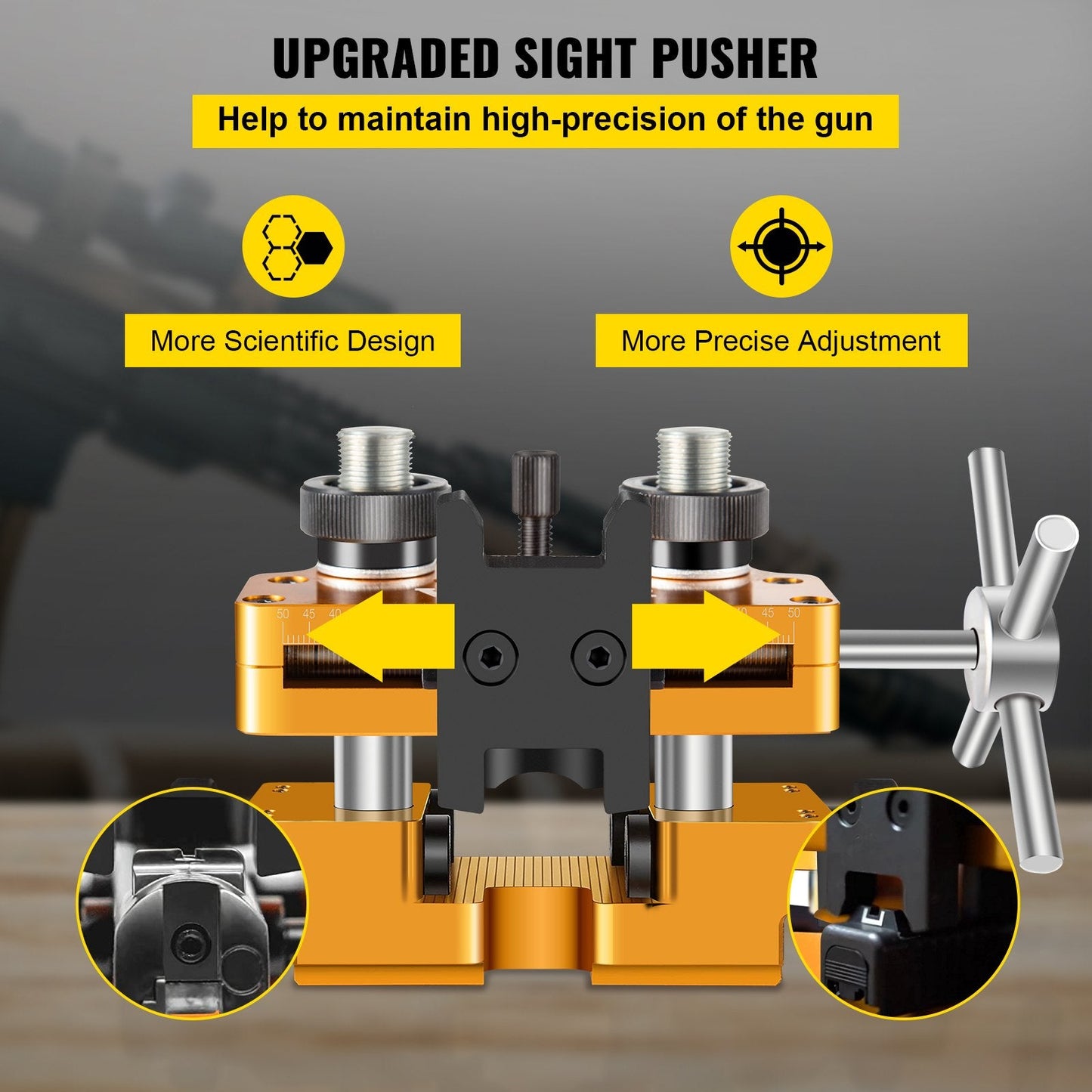 High-Precision Aluminum Sight Adjustment Tool for Semi-Automatic Firearms