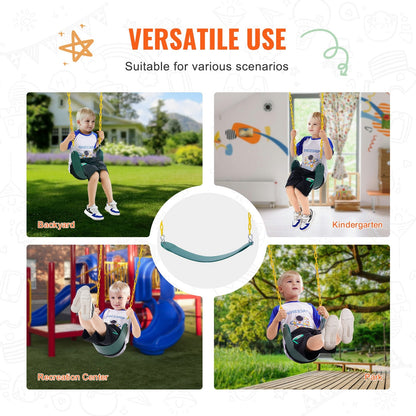 Heavy Duty Outdoor Swing Seats 2-Pack with 1.67m Chain, 136kg Capacity
