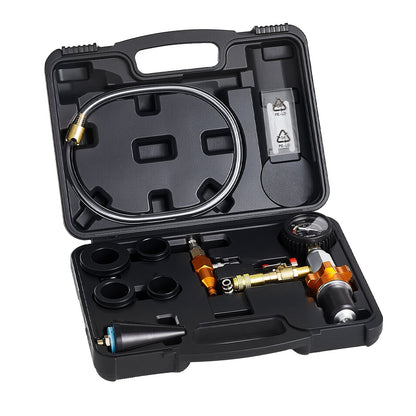 Radiator Vacuum Refill Kit, Automotives Cooling System Vacuum & Purge Fill Tool with Gauge, Portable Radiator Coolant Filling Kit with Toolbox, Universal Fit for Most Cars Vans SUVs and Trucks