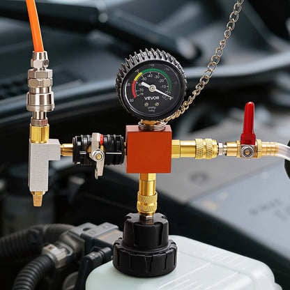 Coolant Pressure Tester Kit, 28Pcs Radiator Vacuum Refill Kit with 4 Adapters, Universal Fit, Automotive Cooling System Pressure Tester Kit, with Pressure Pump & Aluminum Alloy Purge Filler