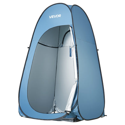 Pop up Shower Tent, Instant Portable Privacy Tent Changing Room with Hanging Bag, Ground Stakes, Ropes, Carry Bag, 190T Polyester with Silver Coating, Quick Setup, for Camping, Beach, Fishing