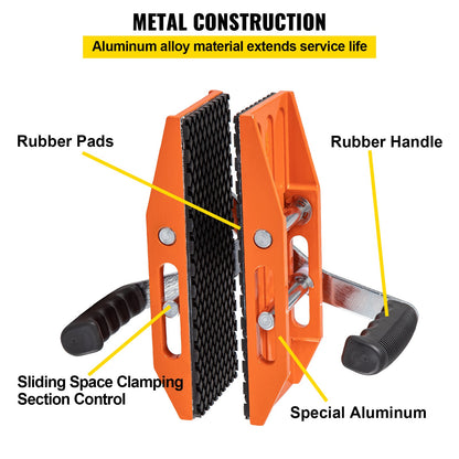 VEVOR 2 PCS Double Handed Stone Carrying Clamps, 50 mm Granite Lifting Tools with
