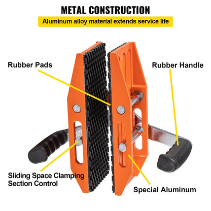 Double Hand Carry Clamp for Granite, Marble, Glass - 250 kg Capacity, 0-0.6 m Opening